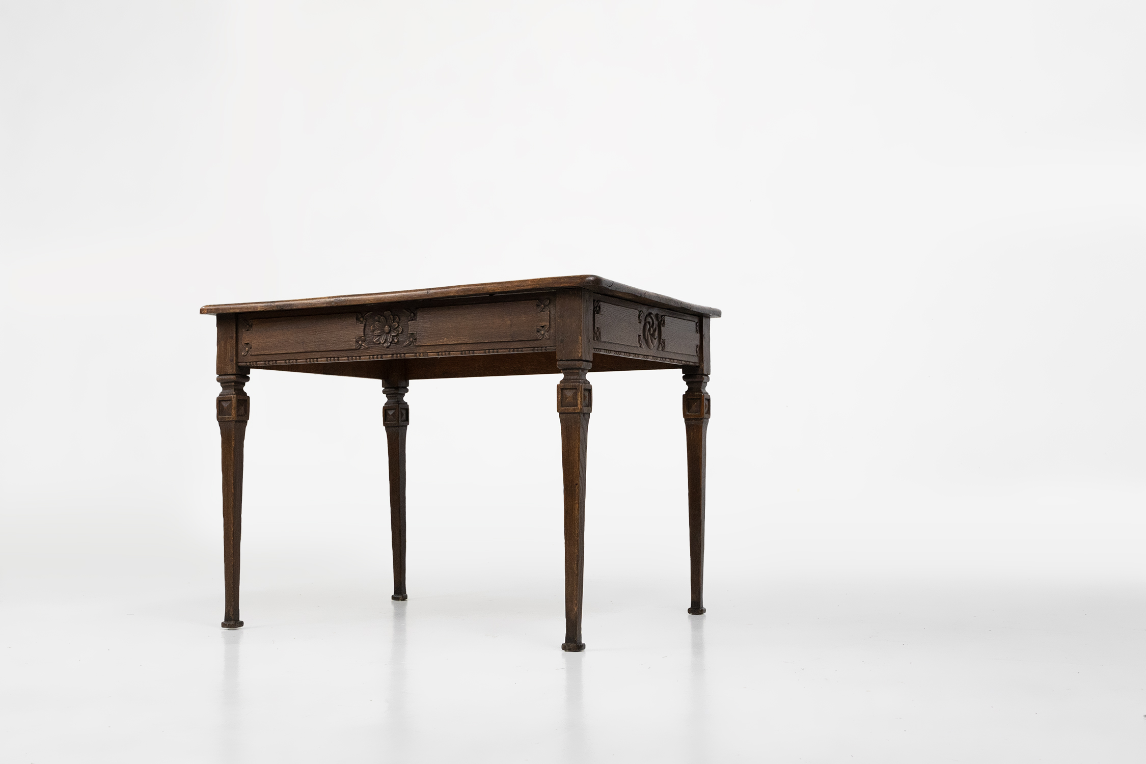 French rustic mid-century side table in wood ca. 1850thumbnail